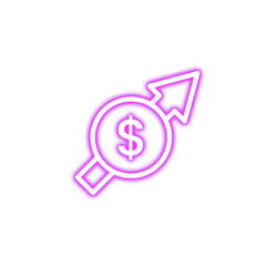 Neon Trading Stock Market Icon