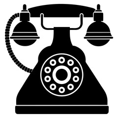 Telephone silhouette vector illustration