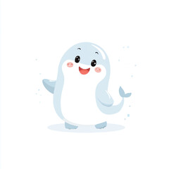 Obraz premium cute waving animals for kid product packaging