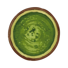 Vector watercolor Matcha / 水彩テイストの抹茶イラスト