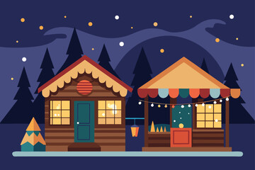 Obraz premium house in the night
