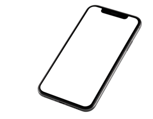 Realistic Modern Smartphone with Blank Screen – Transparent Background PNG