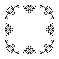 frame with floral elements