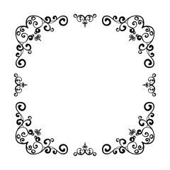 Obraz premium vector frame with floral elements