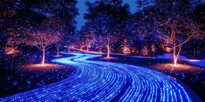 A cybernetic landscape filled with glowing data streams and futuristic circuit pathways.