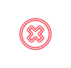 Obraz premium Neon Prohibition Sign Icon