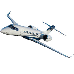 Private jet airplane aircraft travel luxury aviation transport design isolated on transparent background
