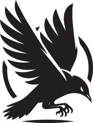 Vector bird myna silhouette illustration