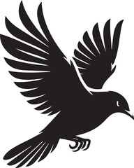 Vector bird myna silhouette illustration