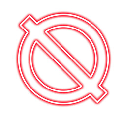 Neon Prohibition Sign Icon