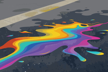 colorful paint splashes on wall