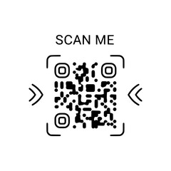 Scan Me Vector Representing QR Code Access or Digital Interaction