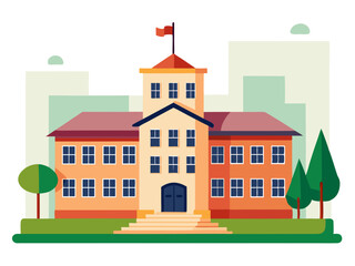school building vector