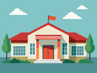 school building vector