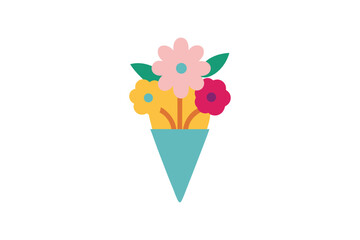colorful flower on white background