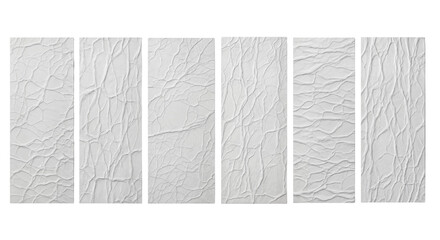 white paper wrinkled poster template ,blank glued creased paper sheet mockup.white poster mockup on wall. empty paper mockup