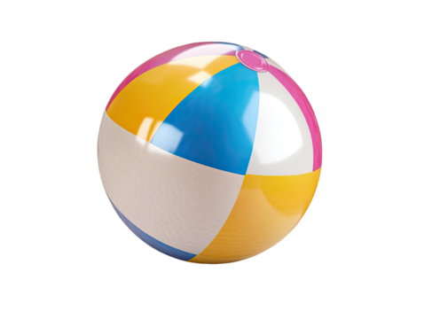 Vibrant, glossy beach ball
