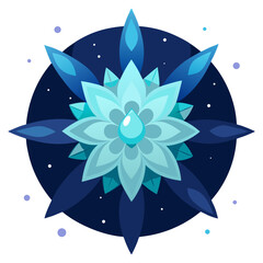 Vivid Psychedelic Lotus Mandala with Multicolored Layers and Fluid Forms