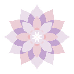 A soft, translucent floral mandala that floats like a bloom suspended in serene, radiant space.