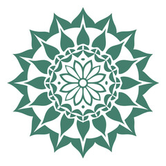 A monochrome mandala with radial floral and geometric patterns, intricately woven with ornate finesse.