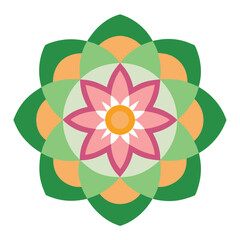 A radiant mandala of sun-inspired forms, glowing with energy through luminous swirling petals.