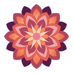 A rainbow-toned lotus mandala painted with whimsical, expressive strokes, full of artistic charm.