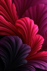 Abstract floral pattern with vibrant red and purple petals creating dynamic and elegant texture, evoking sense of depth and artistic beauty in close up view