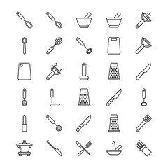 A set of Kitchen utensil vector illustration