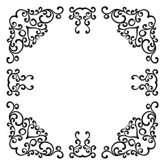 frame with floral elements