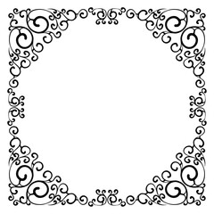 frame with floral ornament