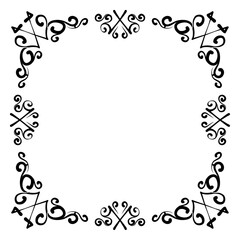 vector frame with floral ornament