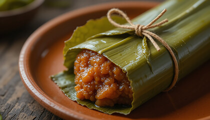 Delicious Sticky Rice Wrapped in Banana Leaves A Culinary Delight