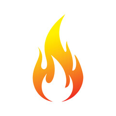 vector illustration of a flame on a white background