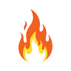 vector illustration of a flame on a white background