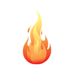 vector illustration of a flame on a white background