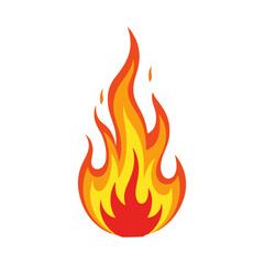 vector illustration of a flame on a white background