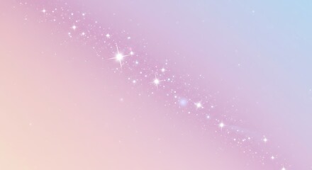 Delicate pastel background with sparkling celestial dust.