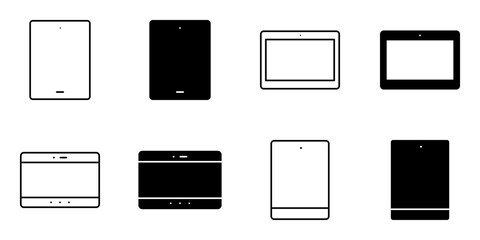 tab, tablet, gadget icon set