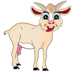 animal nanny goat.eps