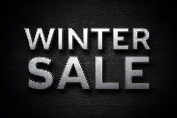 WINTER SALE text on a beautiful background for designers. Promotion, marketing, advertising, sales, clearance sale, price list, offer.