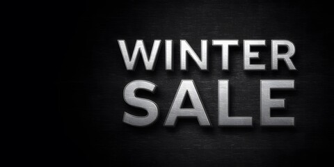 WINTER SALE text on a beautiful background for designers. Promotion, marketing, advertising, sales, clearance sale, price list, offer.