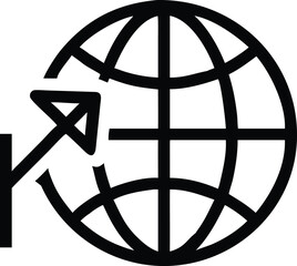 Seo Optimization Globe With Graph Arrow