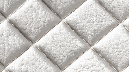 Textured white leather surface with diamond pattern showcasing craftmanship and detail