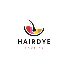 Hair paint or hair polish logo design, with a soft color concept