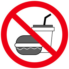 No Food or Drinks sign