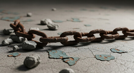 rusty metal chain