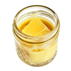 glass jar with honey isolated on transparent background png
