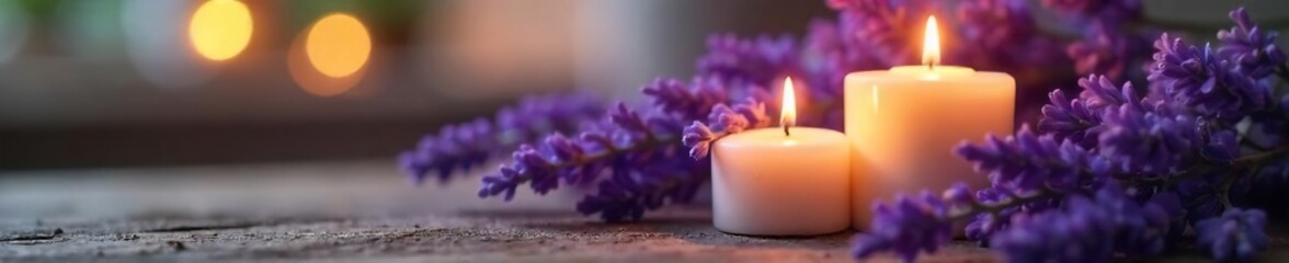 Serene Lavender Candles Calming Aroma Fills Room, Perfect for Spa, Bedroom, or Yoga