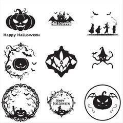 Obraz premium set of Halloween icons bundle pack collection 
