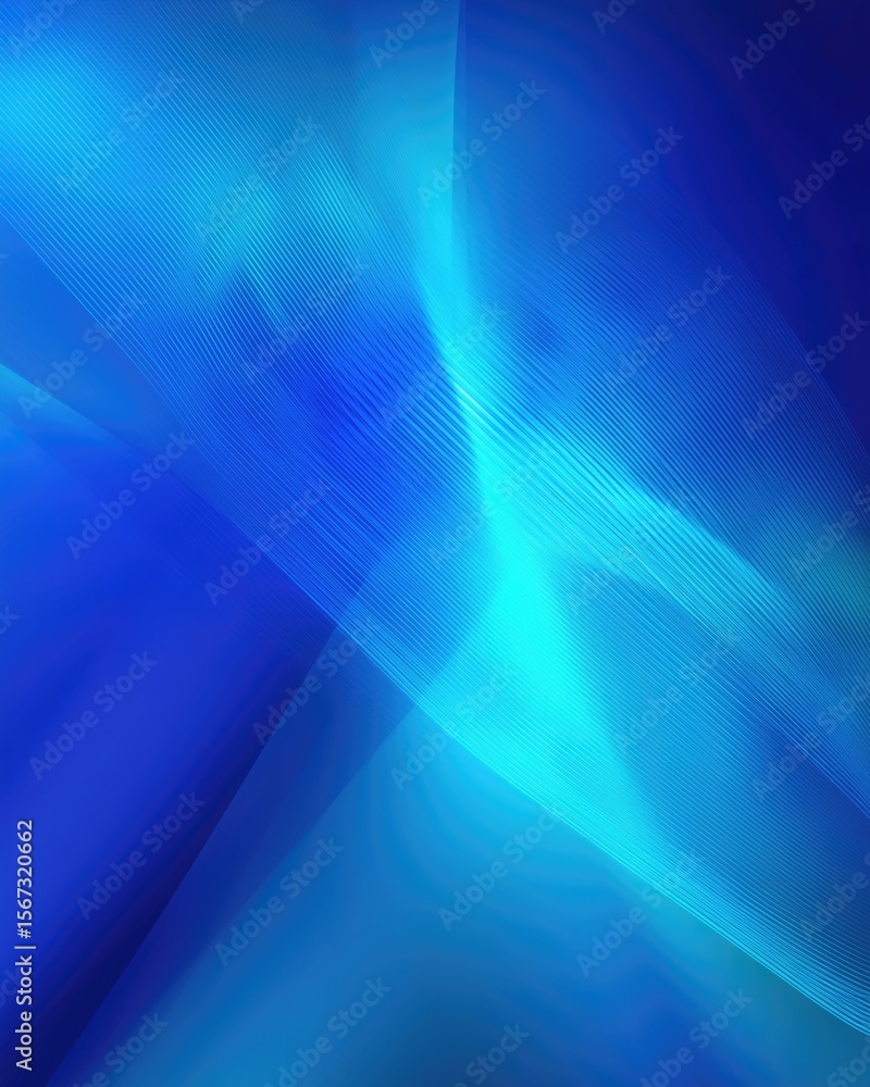 Poster abstract blue gradient background with flowing lines, smooth color transitions, and dynamic light ef